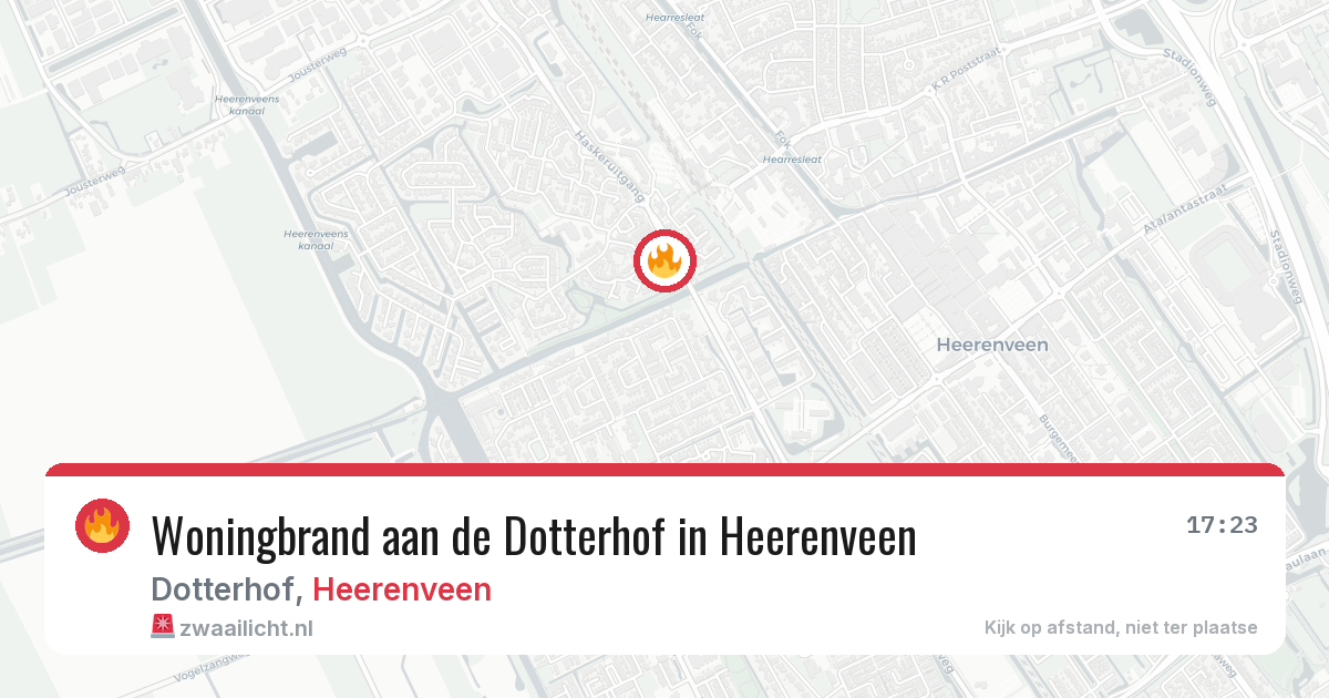 Woningbrand aan de Dotterhof in Heerenveen — 30 apr 2026
