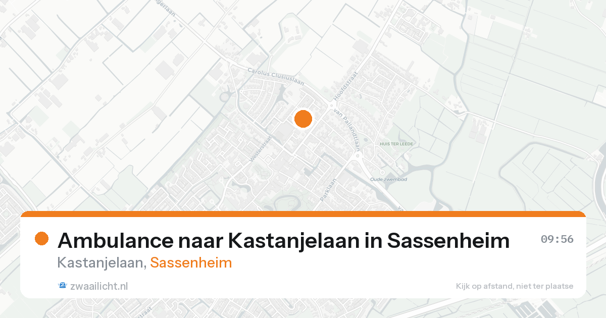 Ambulance naar Kastanjelaan in Sassenheim — 23 aug 2026