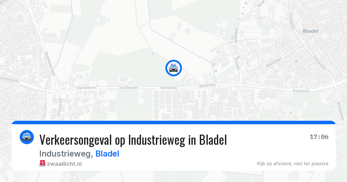 Verkeersongeval op Industrieweg in Bladel — 15 mei 2026