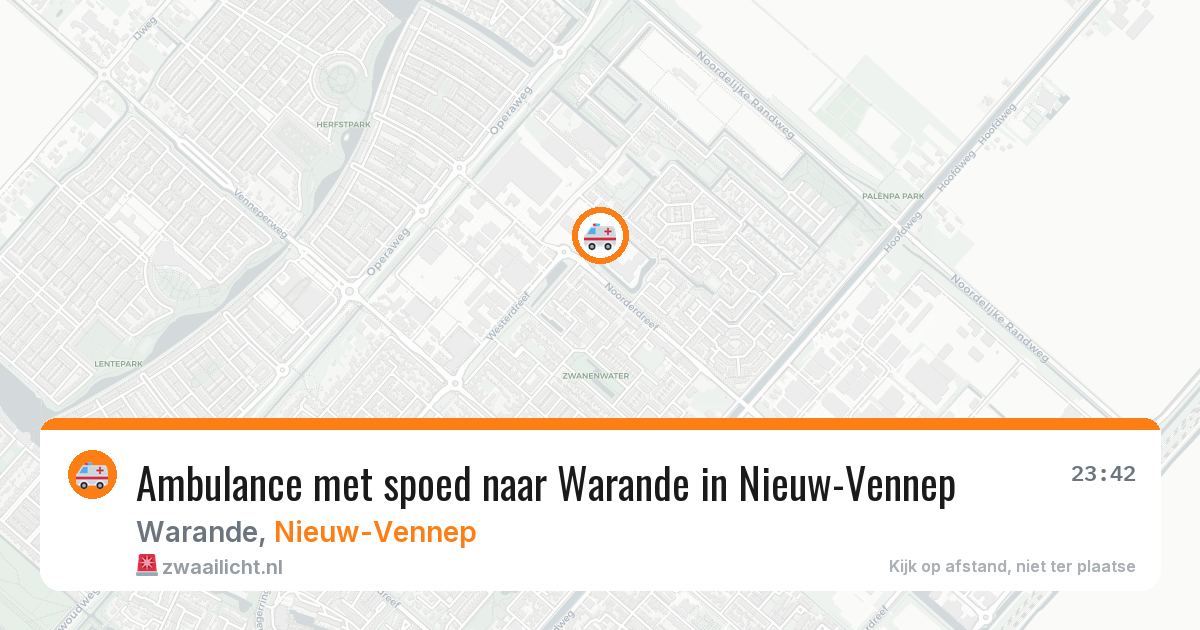 Ambulance met spoed naar Warande in Nieuw-Vennep — 13 jul 2026