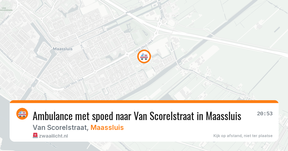 Ambulance met spoed naar Van Scorelstraat in Maassluis — 22 mrt 2026