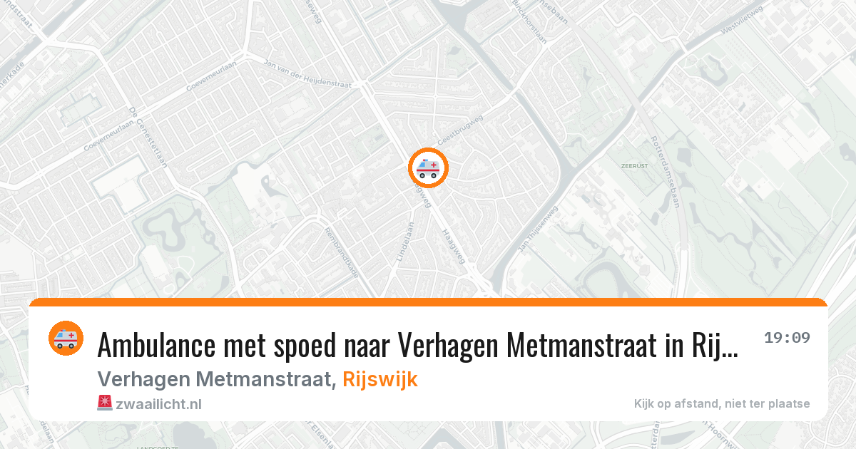 Ambulance met spoed naar Verhagen Metmanstraat in Rijswijk — 12 apr 2026
