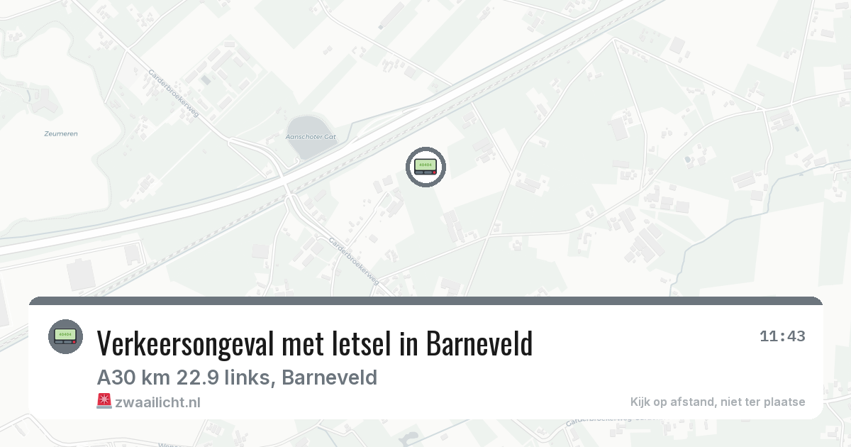 Verkeersongeval met letsel in Barneveld — 20 mei 2026