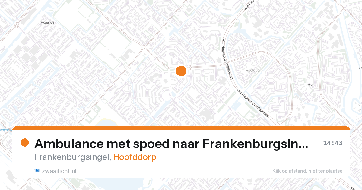 Ambulance met spoed naar Frankenburgsingel in Hoofddorp — 13 jun 2026