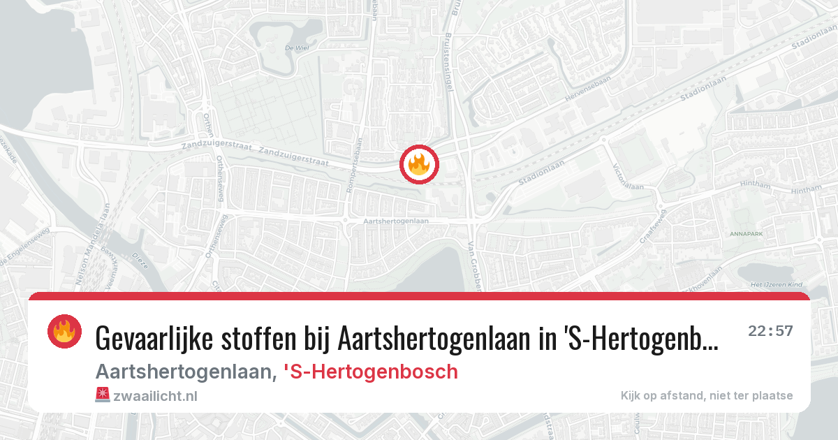 Gevaarlijke stoffen bij Aartshertogenlaan in 'S-Hertogenbosch — 12 mei 2026