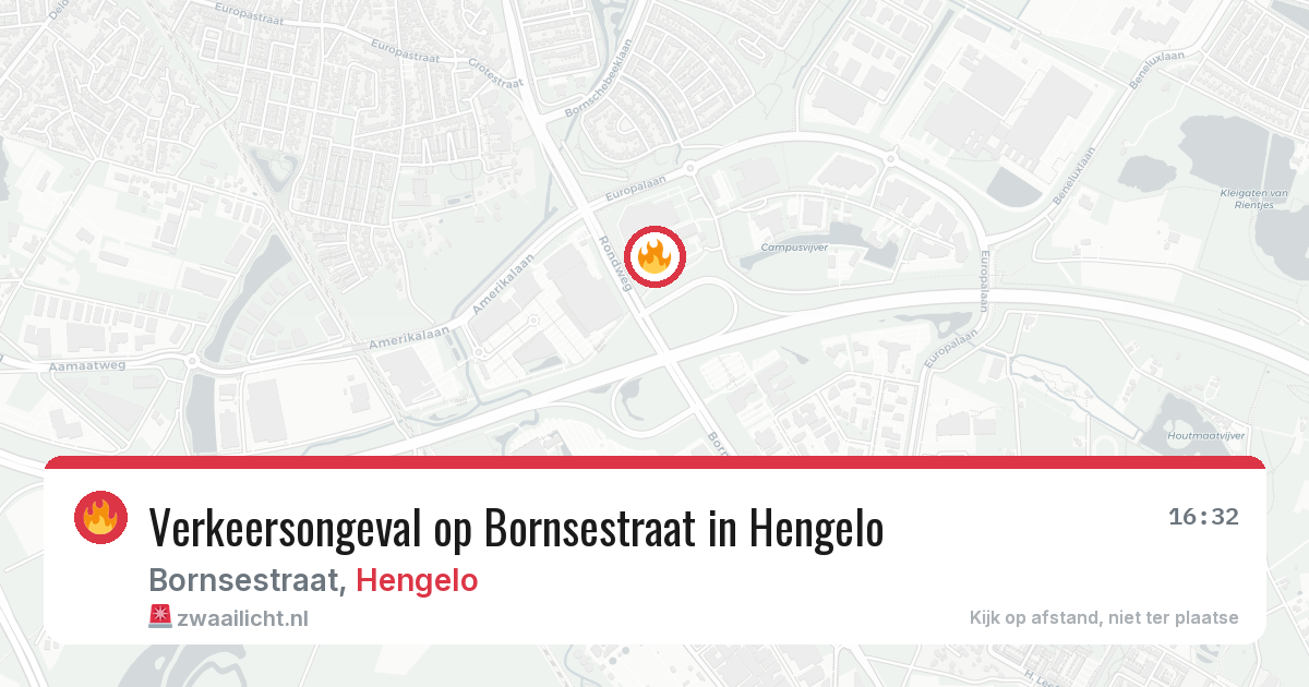 Verkeersongeval op Bornsestraat in Hengelo — 14 jul 2026