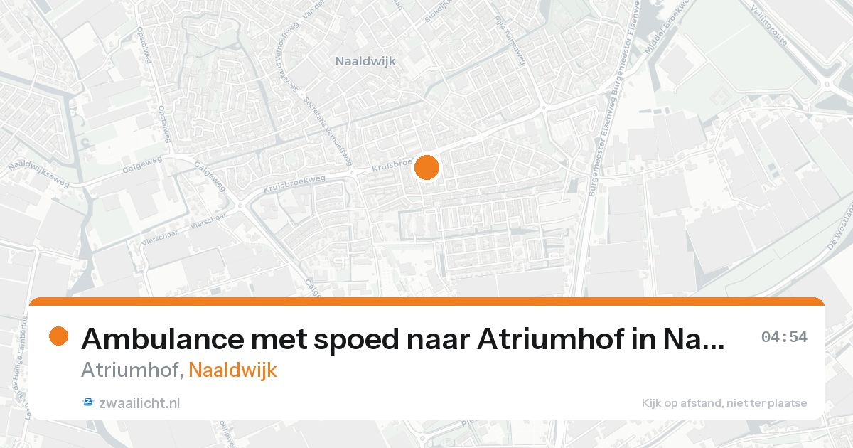 Ambulance met spoed naar Atriumhof in Naaldwijk — 18 aug 2026