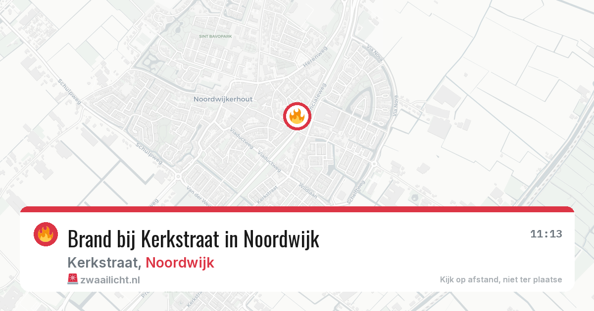 Brand bij Kerkstraat in Noordwijk — 28 mei 2026