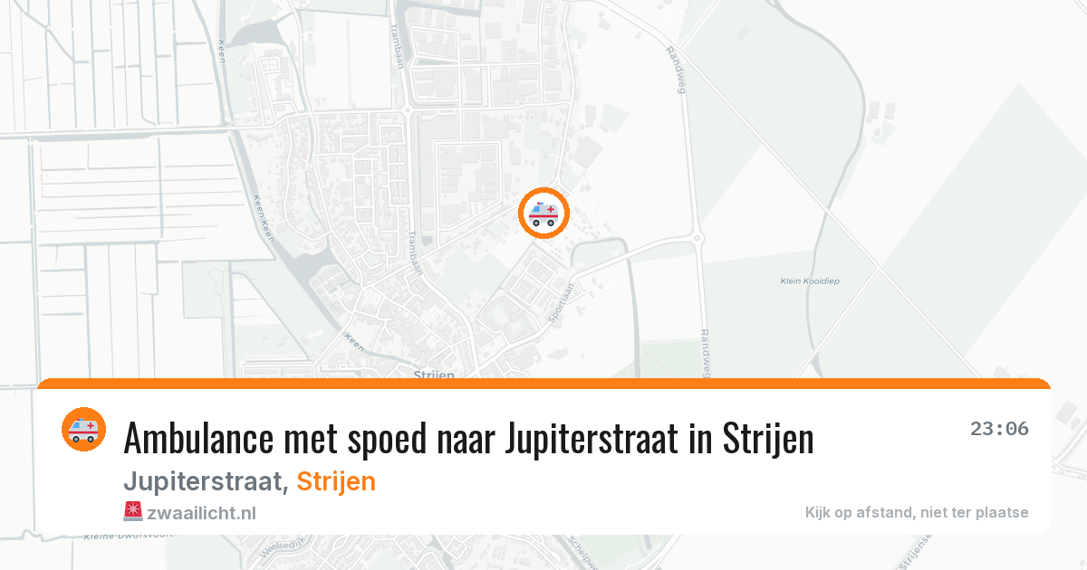 Ambulance met spoed naar Jupiterstraat in Strijen — 26 jun 2026