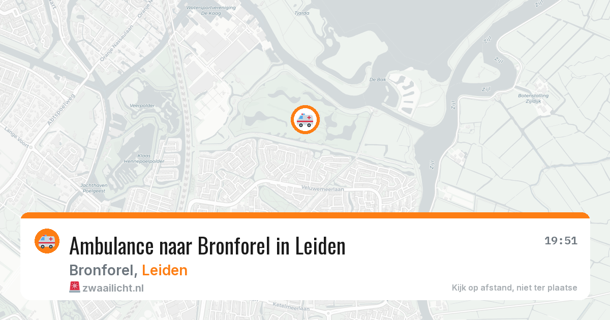 Ambulance naar Bronforel in Leiden — 9 aug 2026