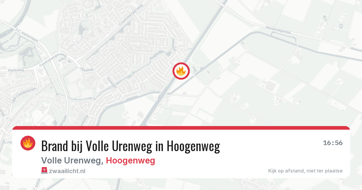 Brand bij Volle Urenweg in Hoogenweg — 7 mrt 2026
