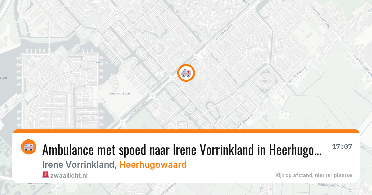 Ambulance met spoed naar Irene Vorrinkland in Heerhugowaard — 8 apr 2026
