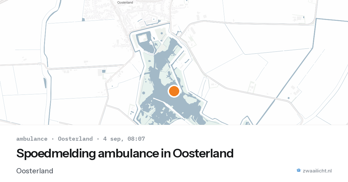 Spoedmelding ambulance in Oosterland — 4 sep 2026