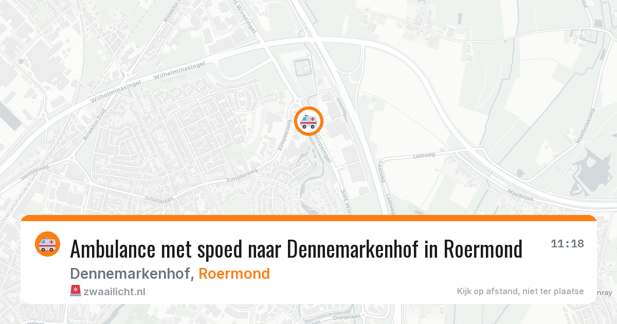 Ambulance met spoed naar Dennemarkenhof in Roermond — 14 apr 2026