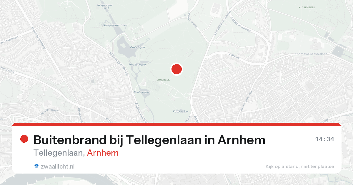 Buitenbrand bij Tellegenlaan in Arnhem — 17 aug 2026