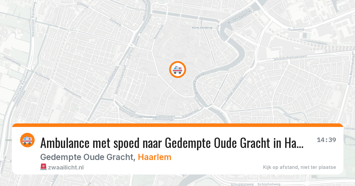 Ambulance met spoed naar Gedempte Oude Gracht in Haarlem — 16 mrt 2026