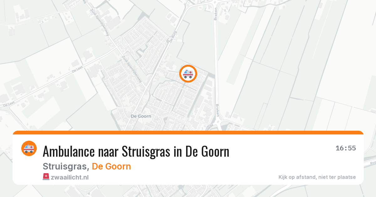 Ambulance naar Struisgras in De Goorn — 10 aug 2026