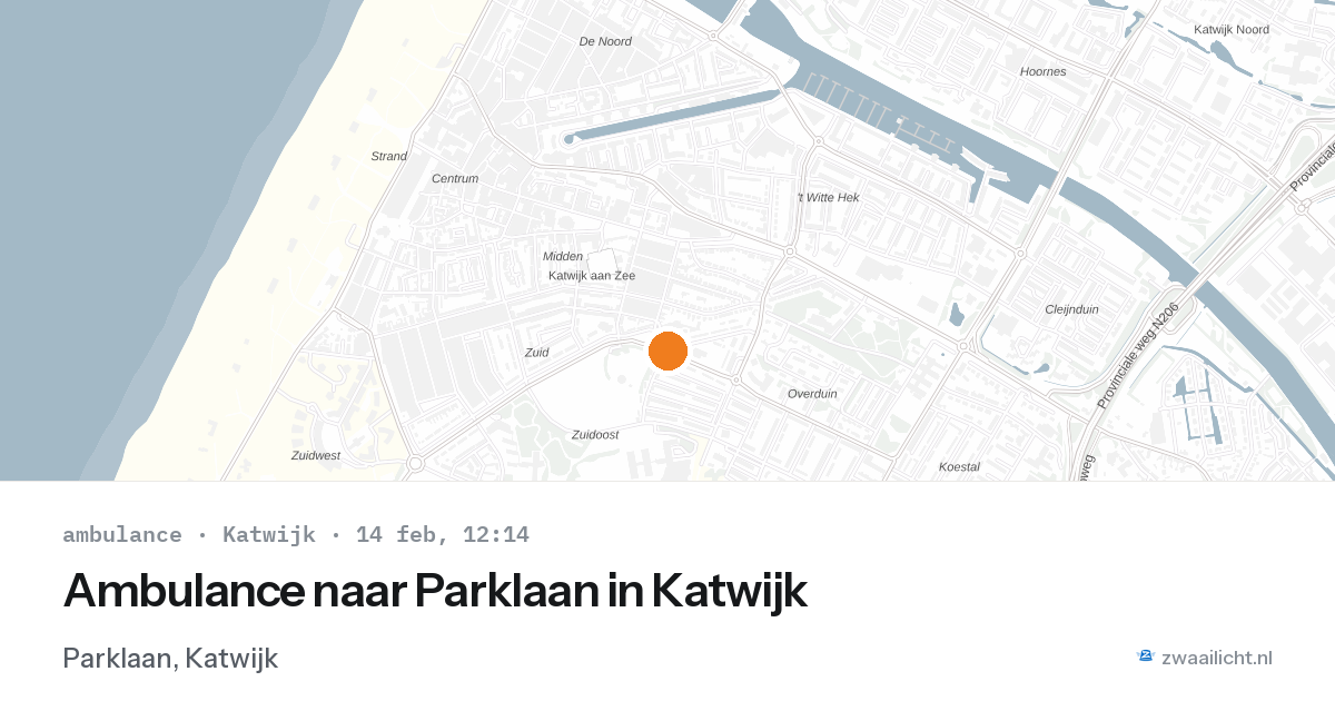 Ambulance naar Parklaan in Katwijk — 14 feb 2026