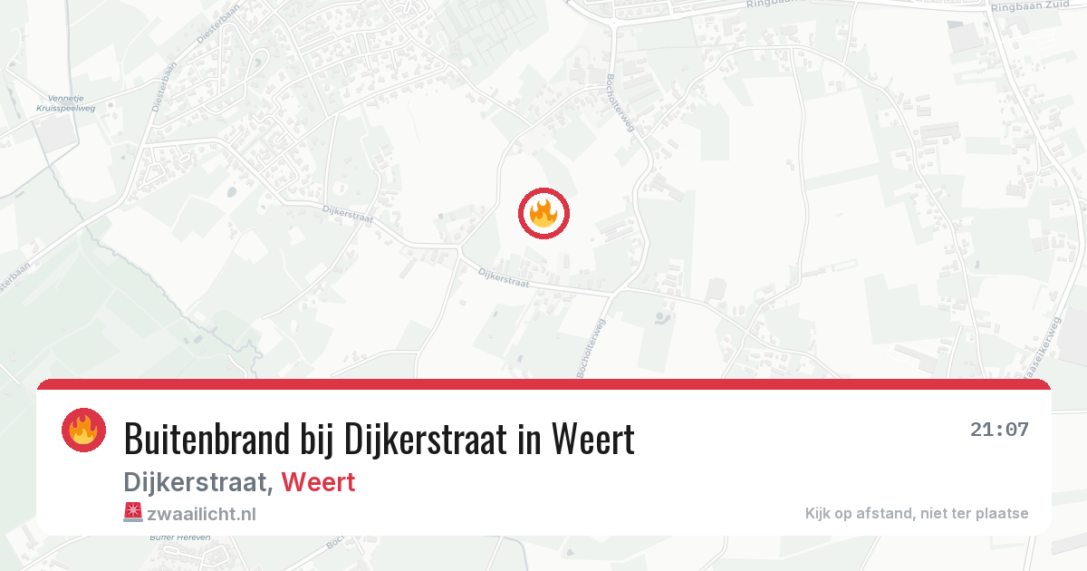 Buitenbrand bij Dijkerstraat in Weert — 11 aug 2026