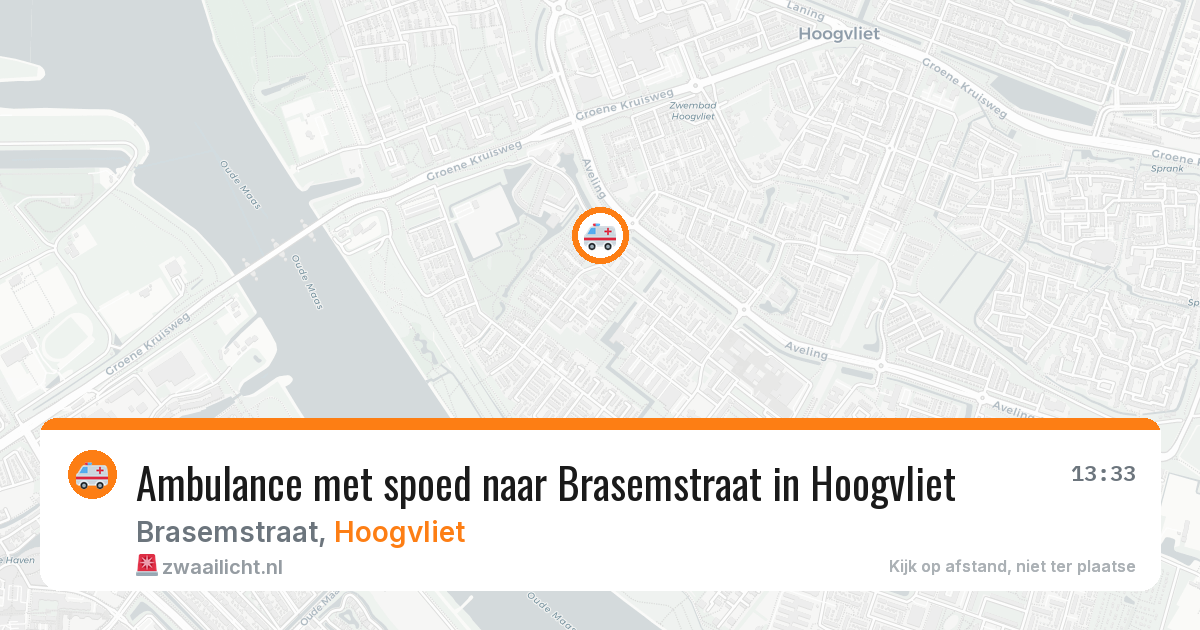 Ambulance met spoed naar Brasemstraat in Hoogvliet — 1 apr 2026