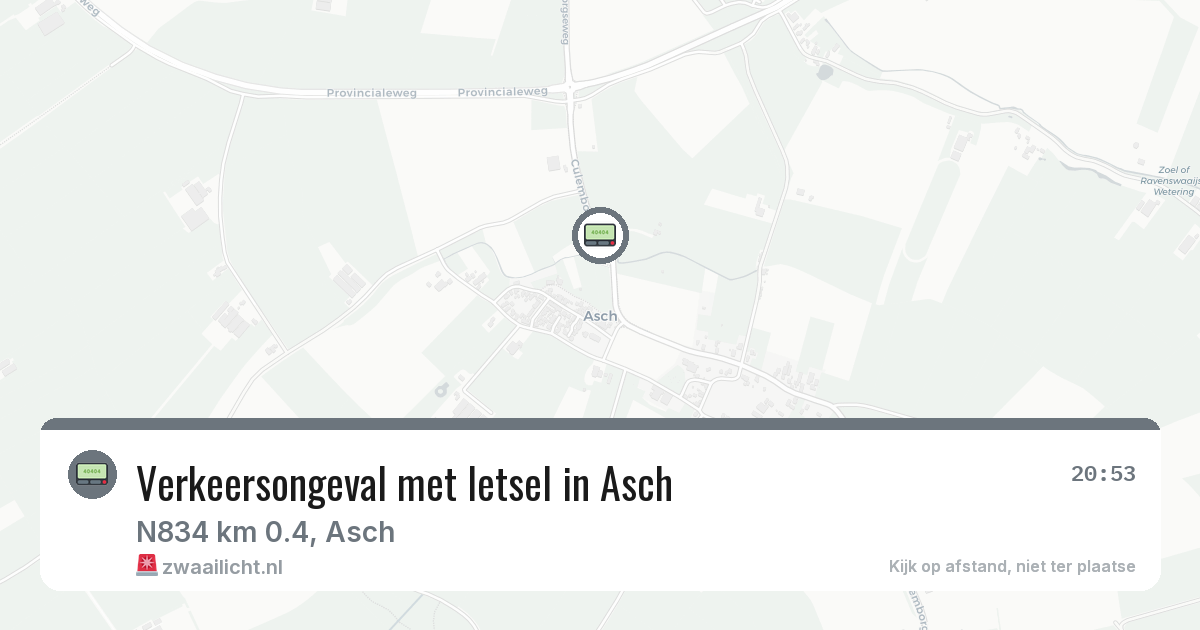 Verkeersongeval met letsel in Asch — 29 mei 2026