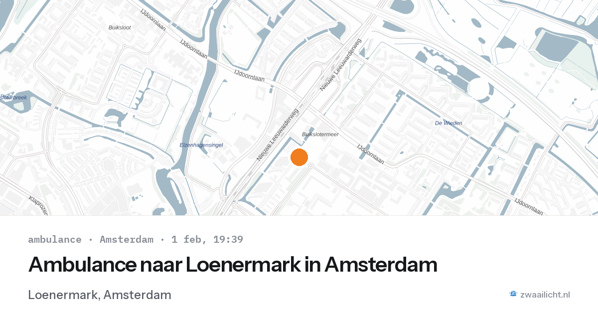 Ambulance naar Loenermark in Amsterdam — 1 feb 2026