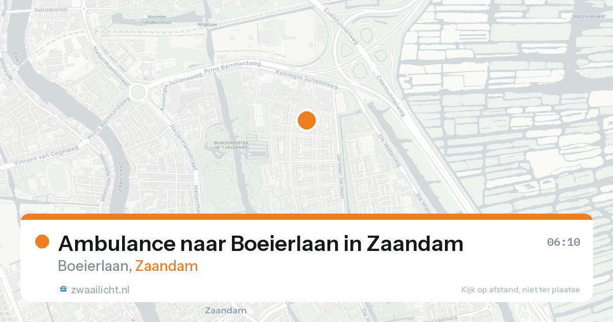 Ambulance naar Boeierlaan in Zaandam — 24 aug 2026
