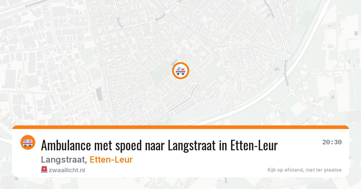 Ambulance met spoed naar Langstraat in Etten-Leur — 12 aug 2026