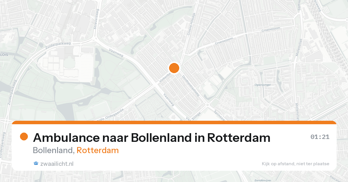 Ambulance naar Bollenland in Rotterdam — 24 aug 2026