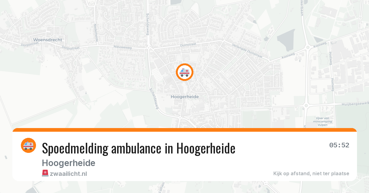 Spoedmelding ambulance in Hoogerheide — 2 mrt 2026