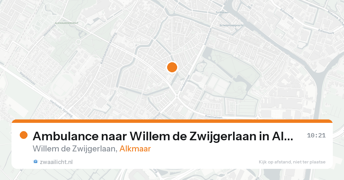 Ambulance naar Willem de Zwijgerlaan in Alkmaar — 25 mei 2026