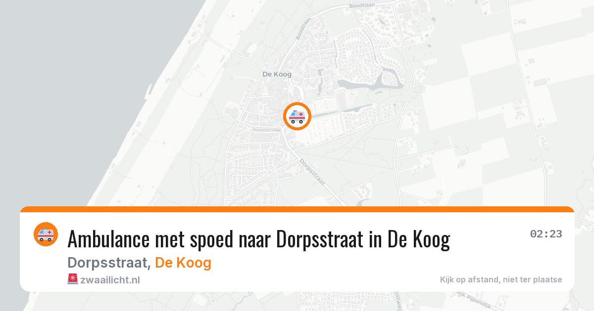 Ambulance met spoed naar Dorpsstraat in De Koog — 11 aug 2026