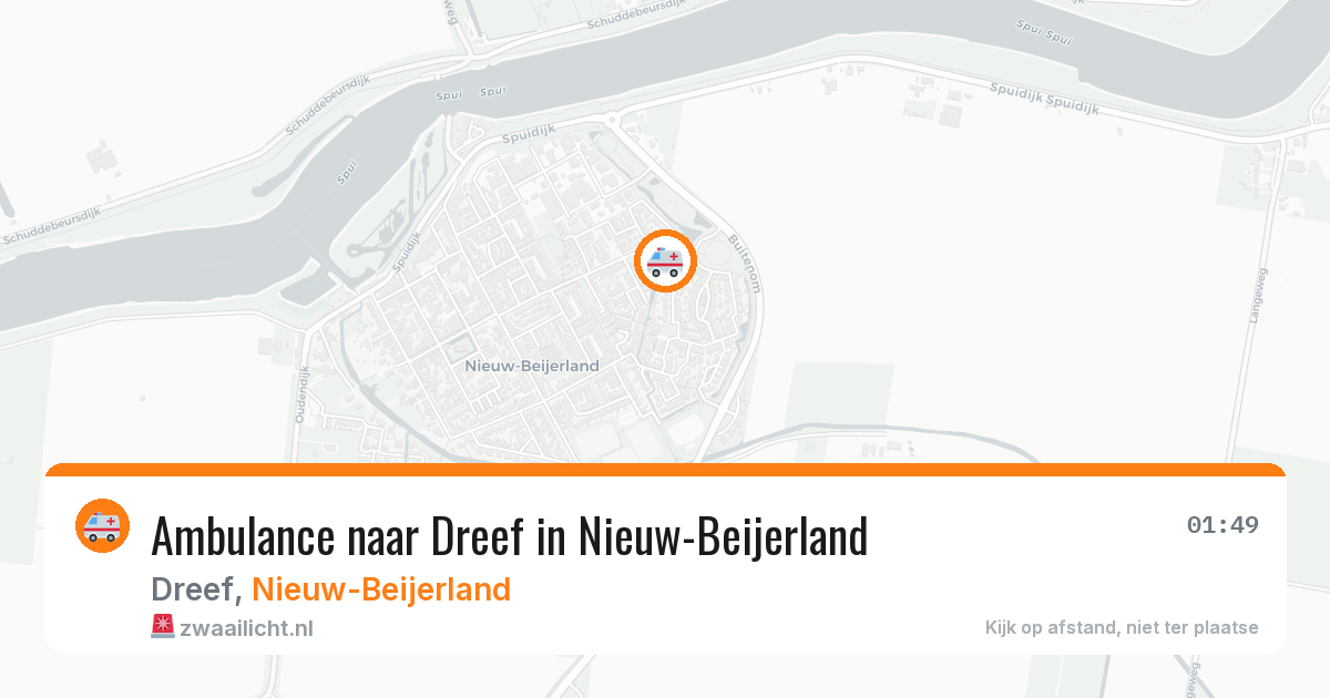 Ambulance naar Dreef in Nieuw-Beijerland — 13 apr 2026