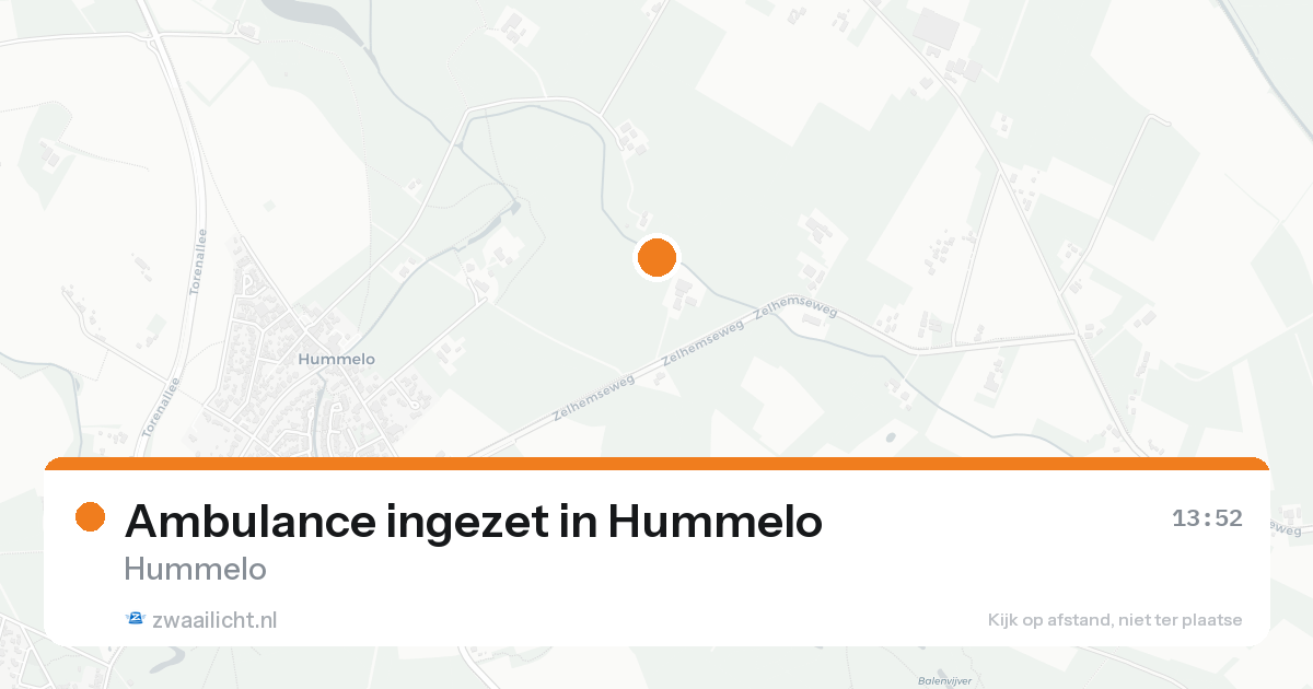 Ambulance ingezet in Hummelo — 24 aug 2026