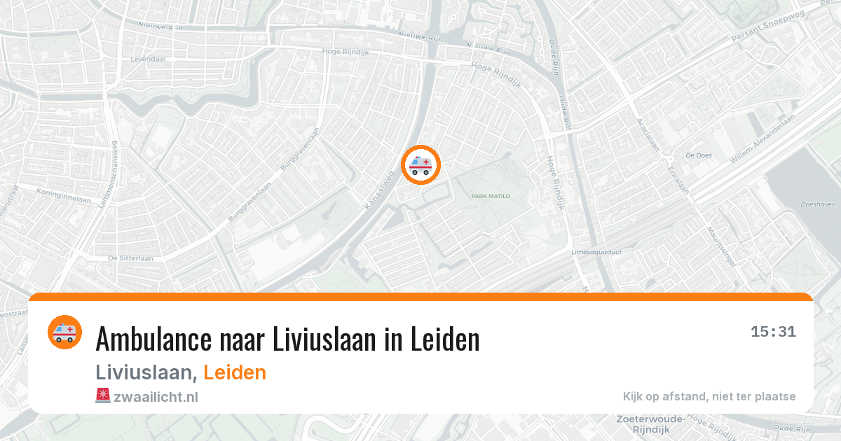 Ambulance naar Liviuslaan in Leiden — 3 apr 2026
