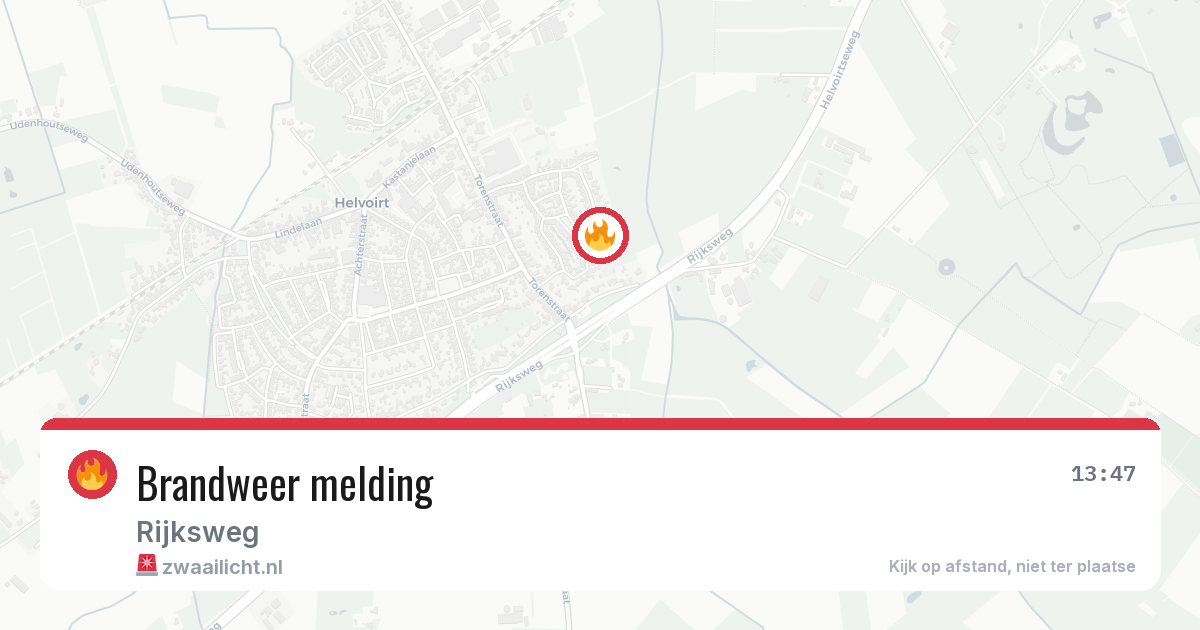 Brandweer melding — 29 jun 2026