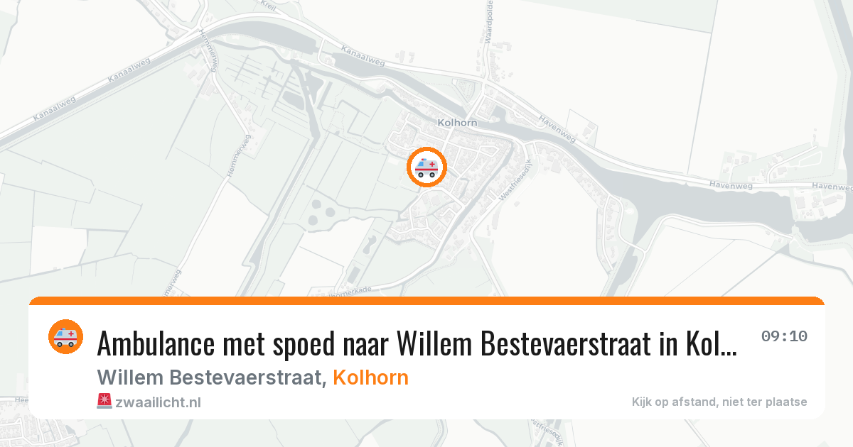 Ambulance met spoed naar Willem Bestevaerstraat in Kolhorn — 24 mei 2026
