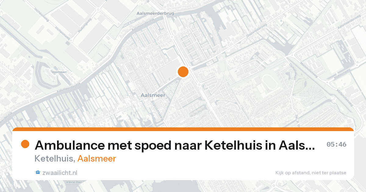 Ambulance met spoed naar Ketelhuis in Aalsmeer — 24 aug 2026
