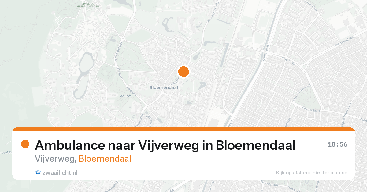 Ambulance naar Vijverweg in Bloemendaal — 17 aug 2026