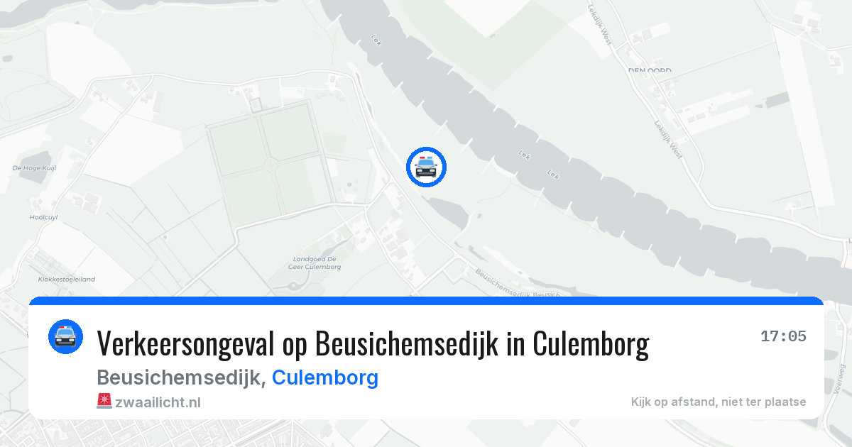 Verkeersongeval op Beusichemsedijk in Culemborg — 24 mrt 2026