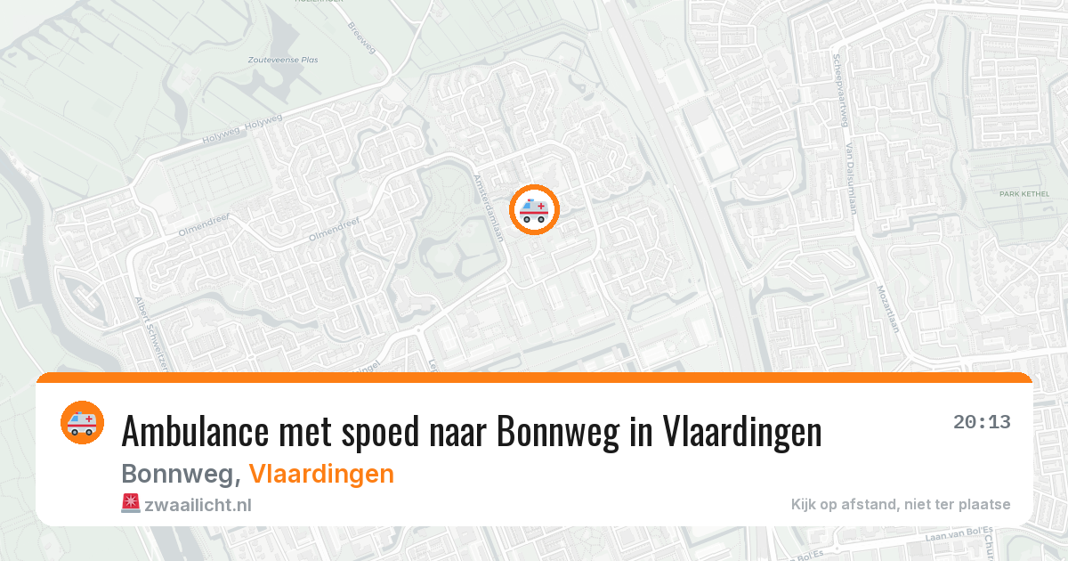 Ambulance met spoed naar Bonnweg in Vlaardingen — 13 jun 2026