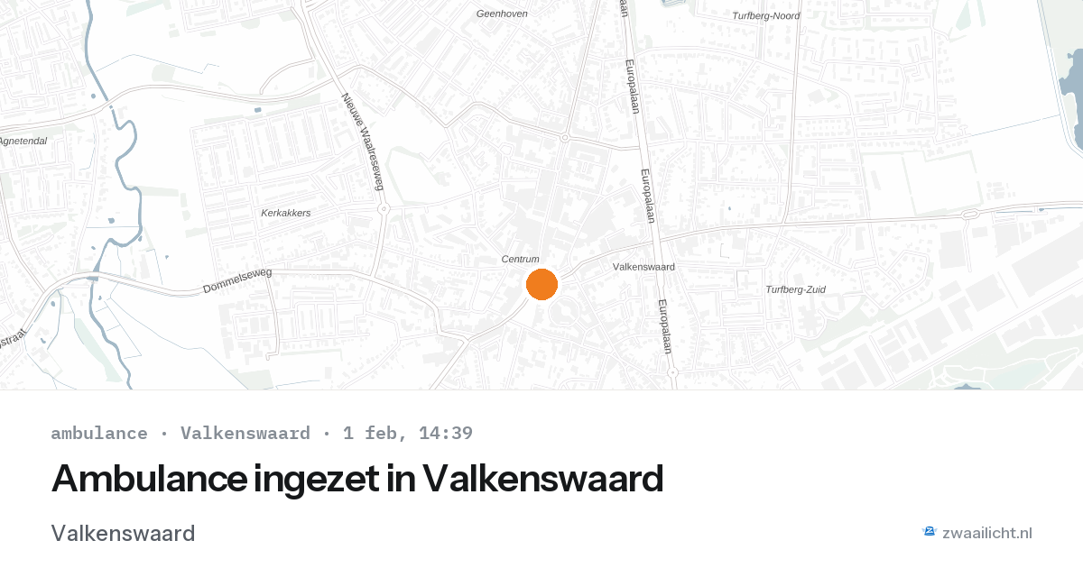 Ambulance ingezet in Valkenswaard — 1 feb 2026