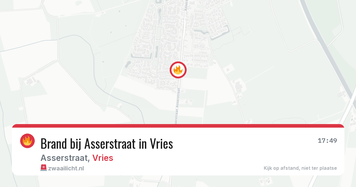 Brand bij Asserstraat in Vries — 12 jun 2026