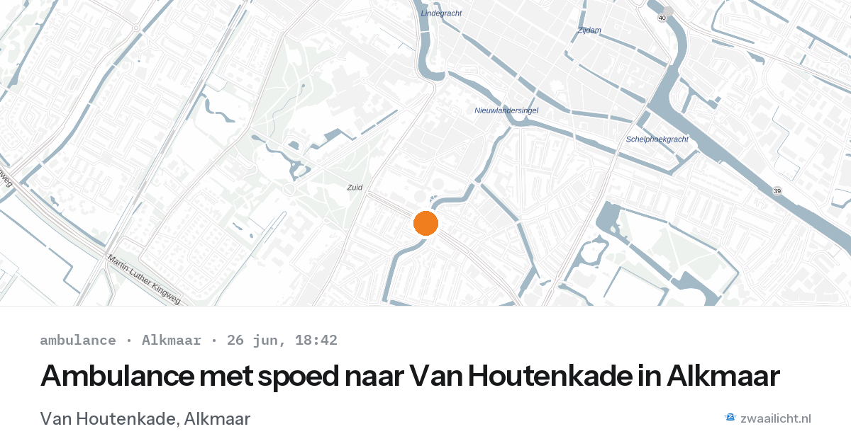Ambulance met spoed naar Van Houtenkade in Alkmaar — 26 jun 2026