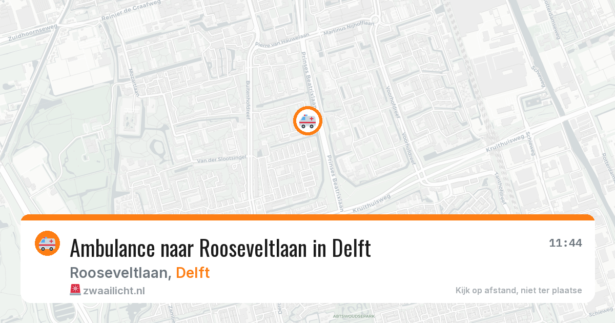 Ambulance naar Rooseveltlaan in Delft — 22 jul 2026