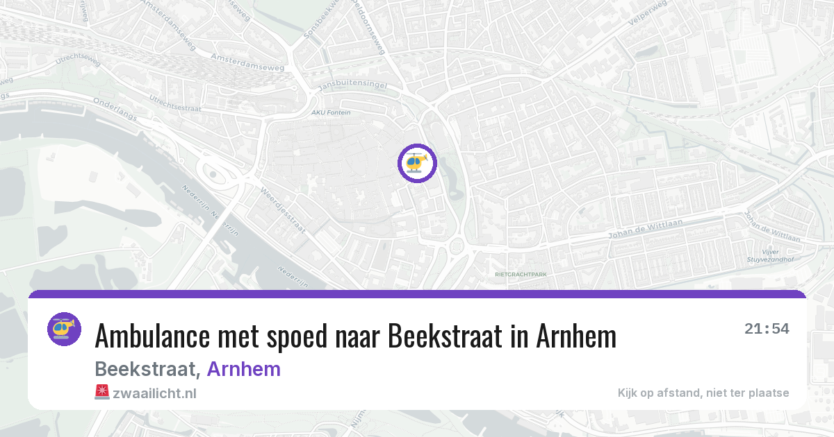 Ambulance met spoed naar Beekstraat in Arnhem — 14 jun 2026