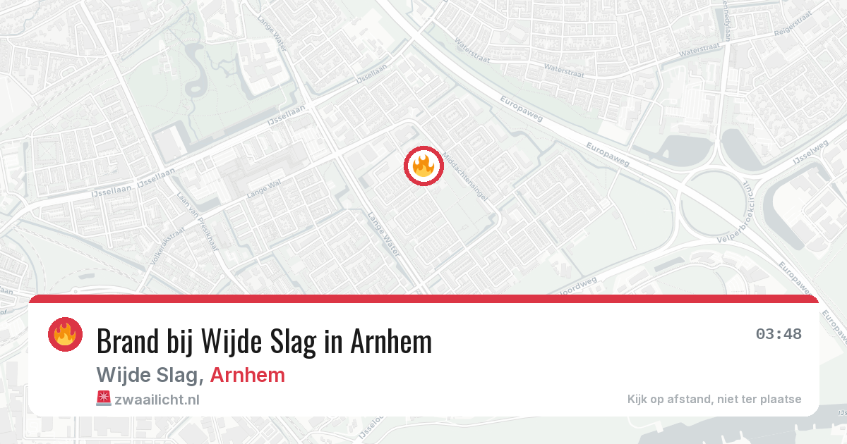 Brand bij Wijde Slag in Arnhem — 20 jun 2026