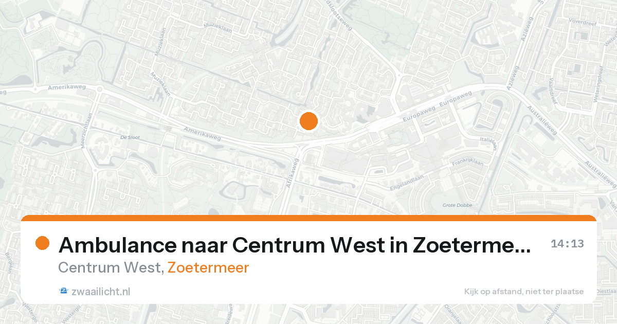 Ambulance naar Centrum West in Zoetermeer — 19 aug 2026