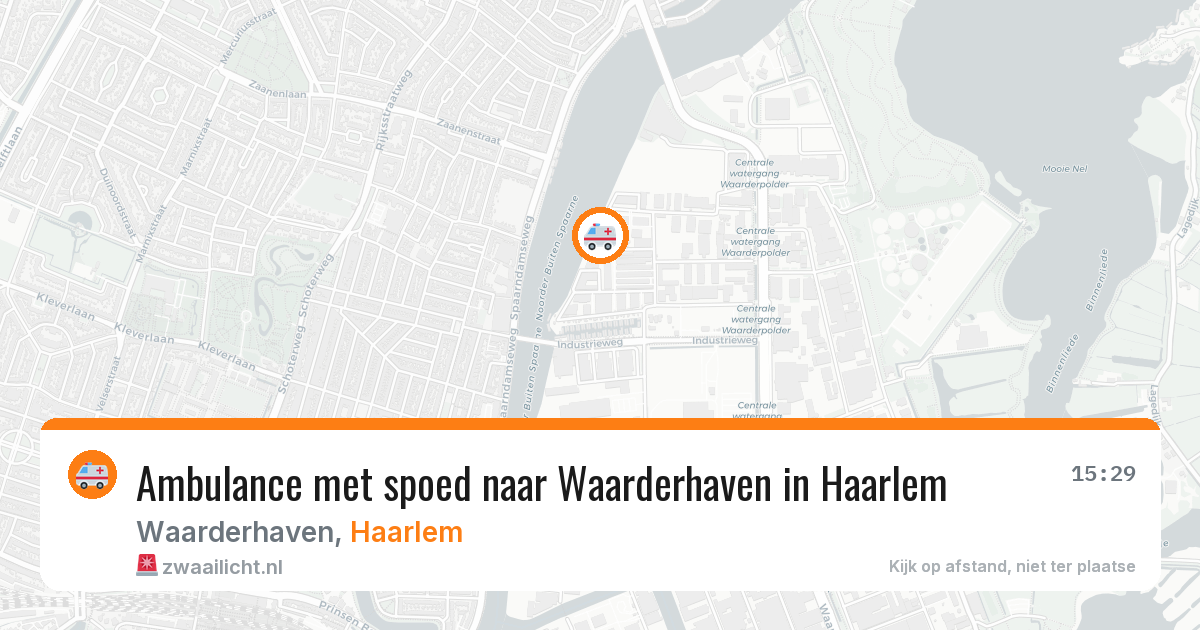 Ambulance met spoed naar Waarderhaven in Haarlem — 27 apr 2026