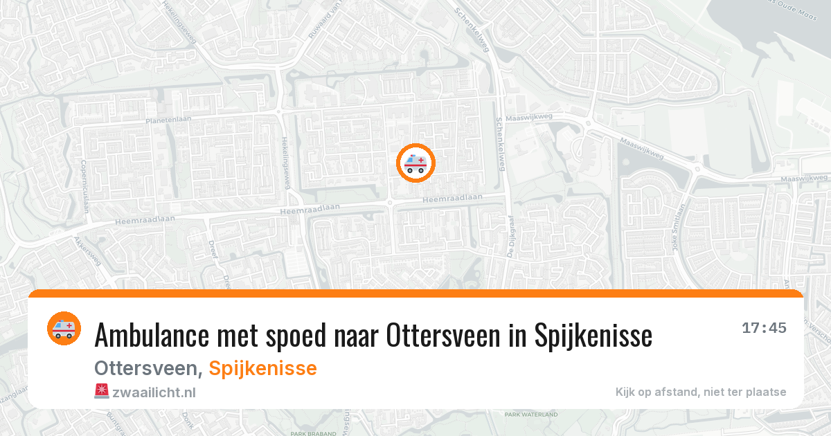 Ambulance met spoed naar Ottersveen in Spijkenisse — 7 mei 2026